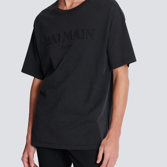 Balmain x H&M HM T-Shirt Los Angeles Luxury Big Logo Sz L Men - Picture 1 of 6